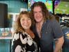 The Mercury Agenda fan Lori with singer Doug during the show at Harborside.